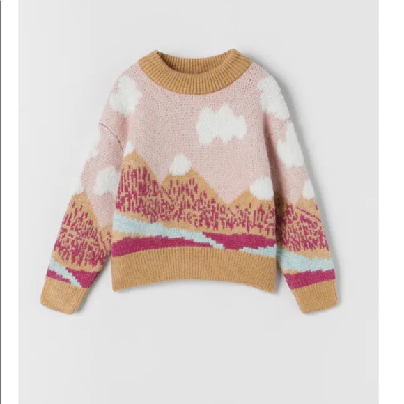 Landscape Jacquard Knit Sweater 